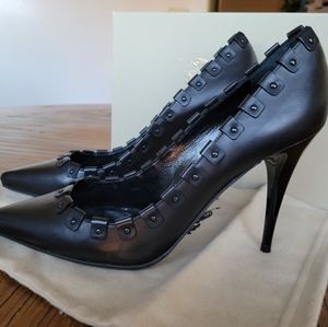 Burberry black leather stiletto Size 8